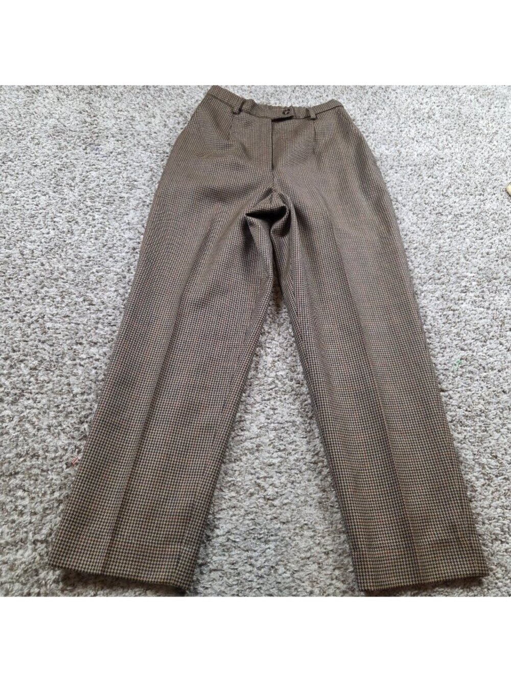 Vintage Pendleton Pants Womens 4P Petite 100 % Virgin Wool Houndstooth Colorful